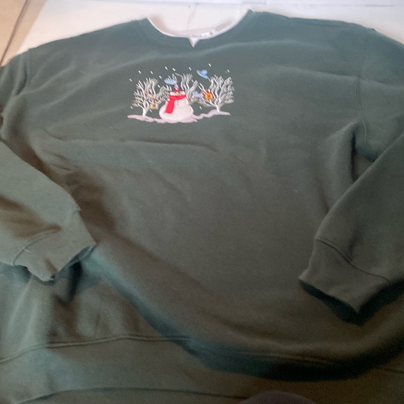 Hasting & Smith Tops - Hasting & Smith Christmas Holiday Snowman Fleece Sweatshirt